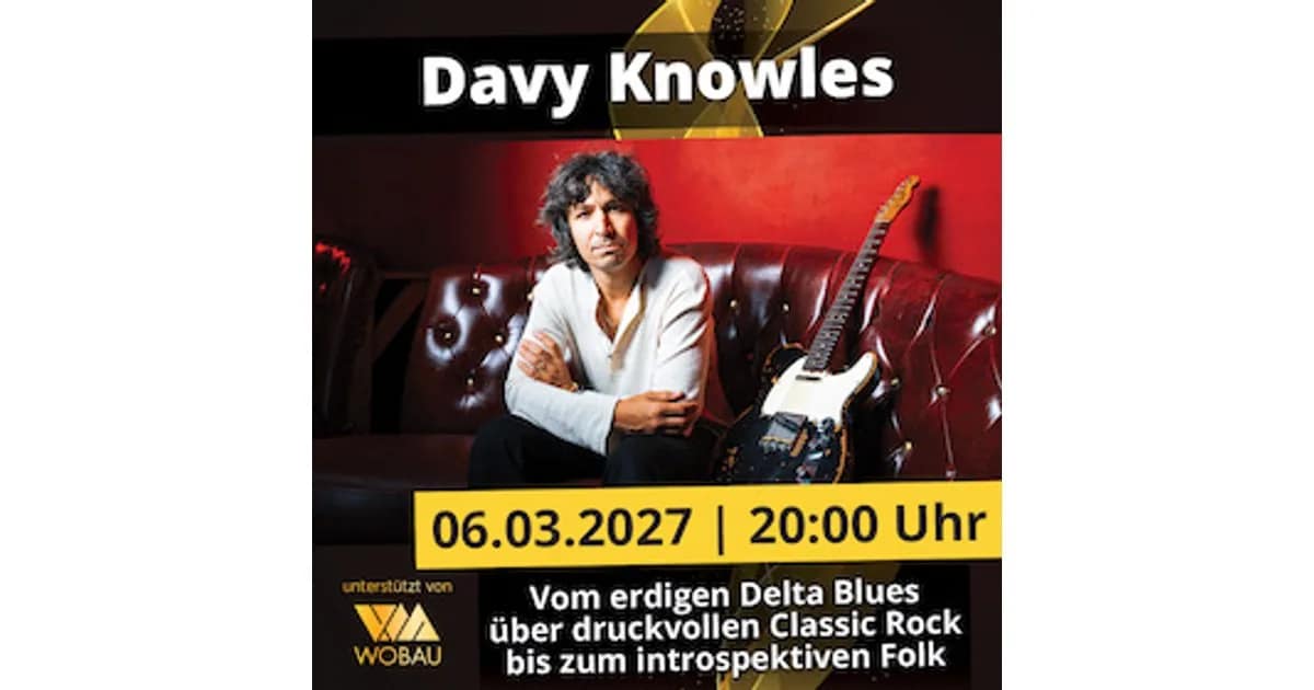 Davy Knowles - Davy Knowles | Magdeburg | machwerk event image