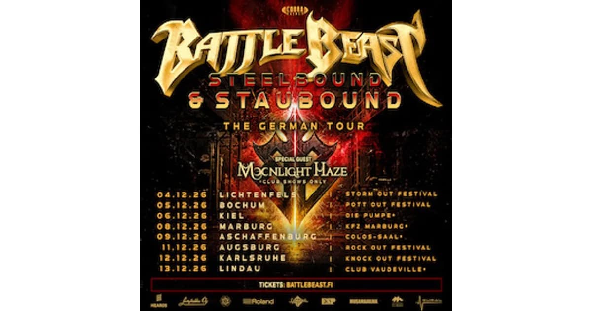 Battle Beast + Moonlight Haze - Steelbound & Staubound – The German Tour 2026 event image