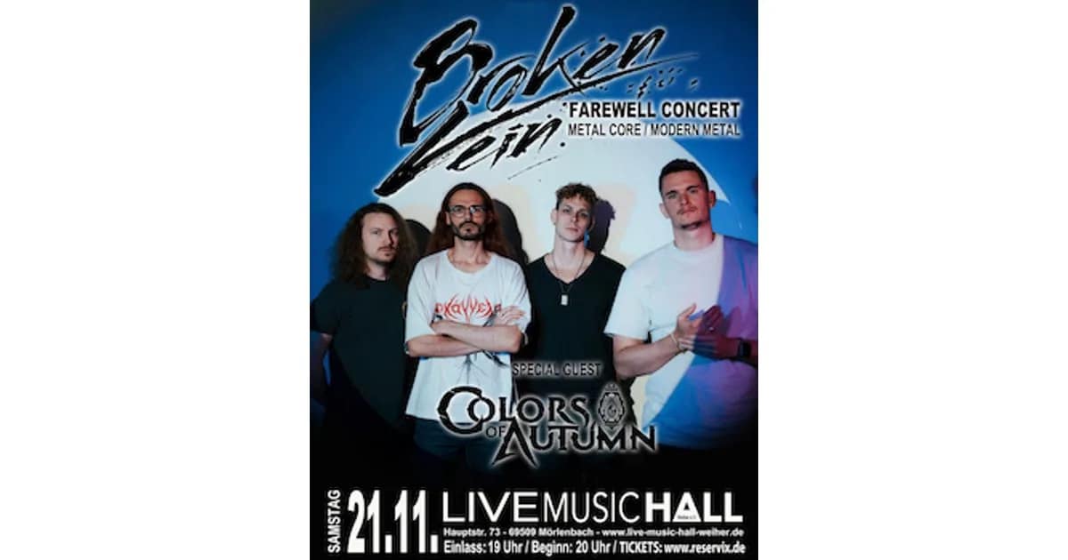 Broken Vein - Farewell Show + Special Guest - Farewell-Show + Special Guest event image