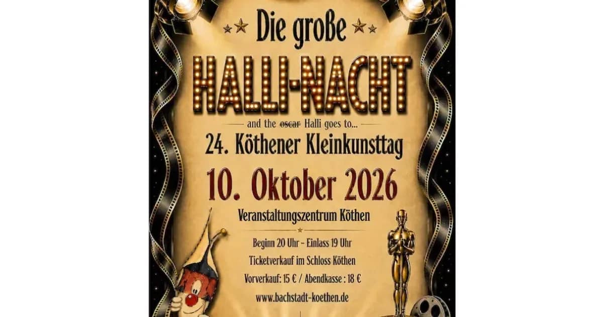 24. Köthener Kleinkunsttag - „Die große HALLI-NACHT"“ event image