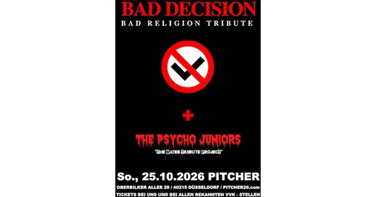 BAD RELIGION by BAD DECISION - Support: THE BATES by THE PSYCHO JUNIORS event image