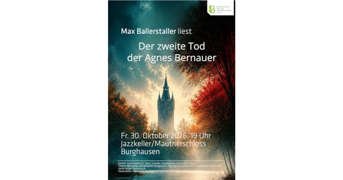 Sonderveranstaltung - "Der zweite Tod der Agnes Bernauer" Lesung Max Ballerstaller event image