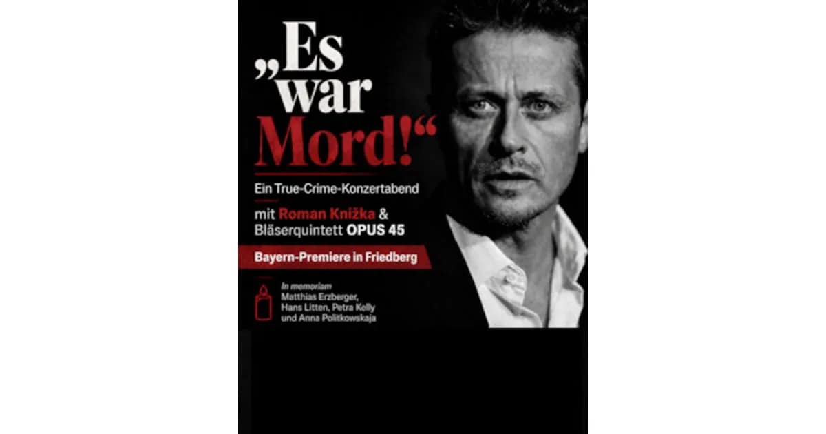 OPUS 45 - Es war Mord! - Ein True-Crime-Konzertabend mit Roman Knizka und OPUS 45 (Bayern-Premiere) event image