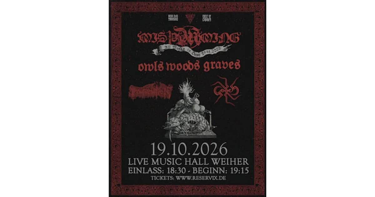MISþYRMING + OWLS WOODS GRAVES + PROFANATION + GORRCH - All Worlds in Decay European Tour event image