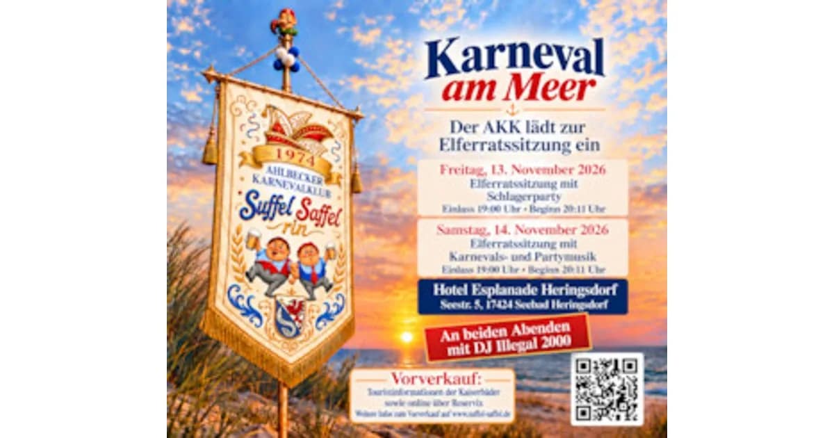 Elferratssitzung des Ahlbecker Karneval Klub - Elferratssitzung mit Schlagerparty event image