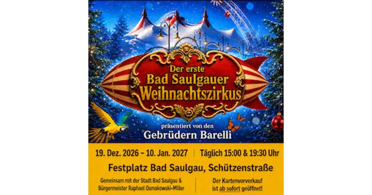 Erster Bad Saulgauer Weihnachtszirkus 2026/27 - Familiennachmittag event image
