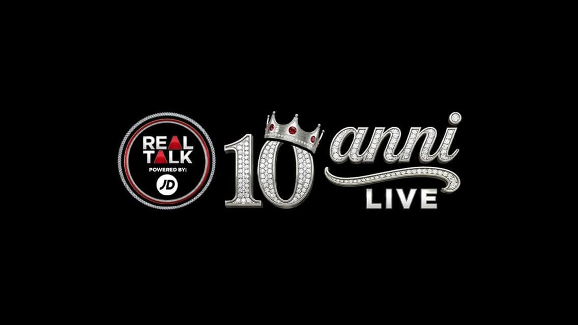 REAL TALK: 10 ANNI LIVE|18K,FLACOG,PROMESSA,LOWRED,RRARIDALTACCO,SILENTBOB,JACKTHESMOKER,DISME,LAIOUNG,NERONE,VEGASJONES,YDFROST,INOKI,MONDOMARCIO,CHADIA,PETERKING,MASSIMOPERICOLO,ALBOROSIE,JHONNYMARSIGLIA,8BLEVRAI,BEBA,KUREMINO event image