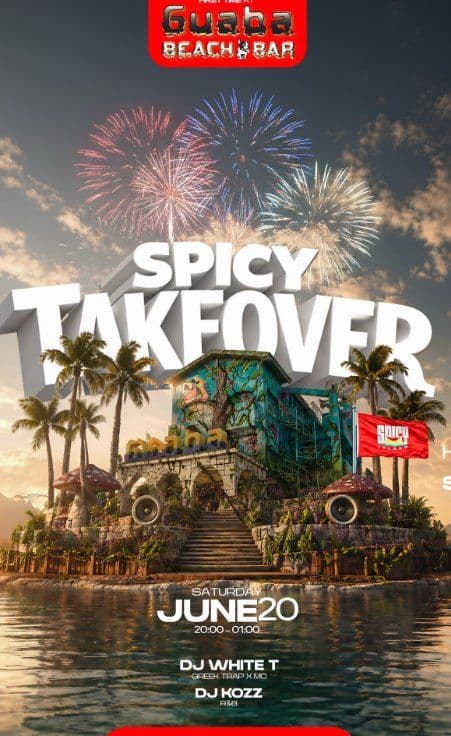 Spicy Takeover: Beach Party at Guaba Beach Bar in Limassol event image