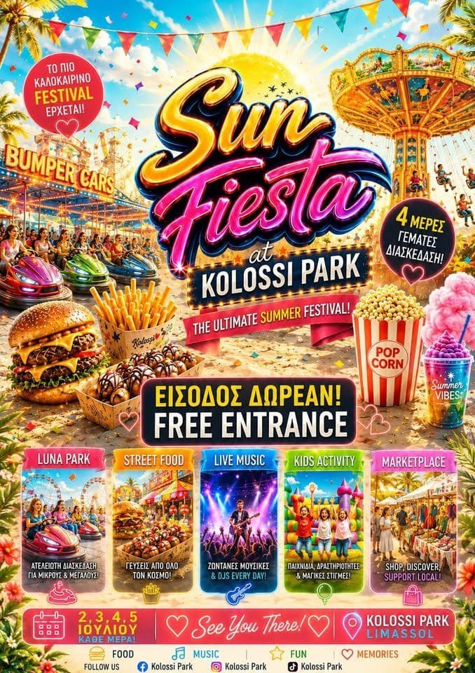 Sun Fiesta: Summer Festival at Kolossi Park event image