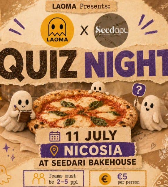 Quiz Night with Pizza Menu: LAOMA x Seedari Collaboration in Nicosia event image