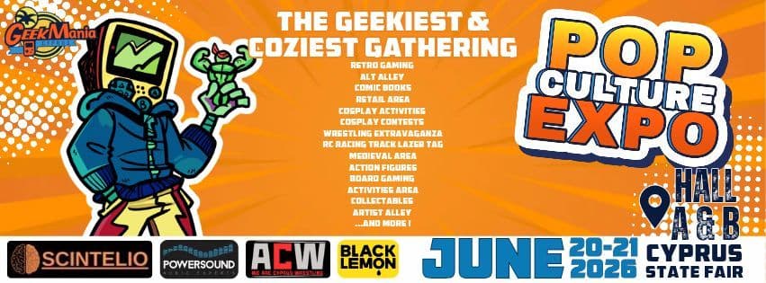 Geekmania Pop Culture Expo 2026 in Nicosia event image