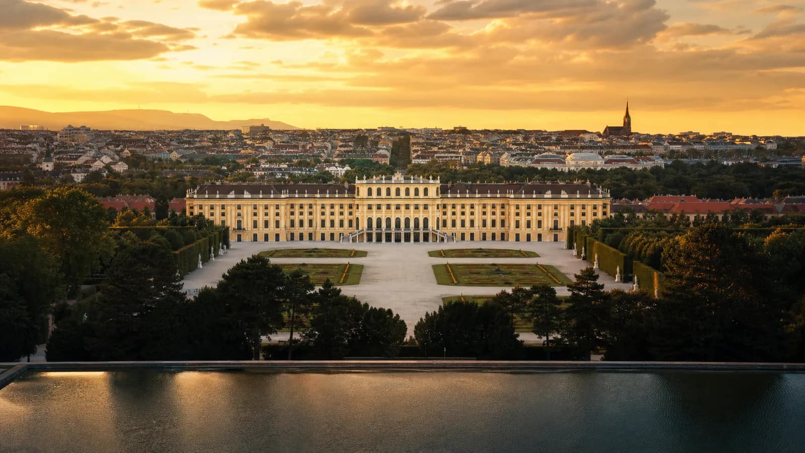 Cinematic travel view of vienna, destination guide
