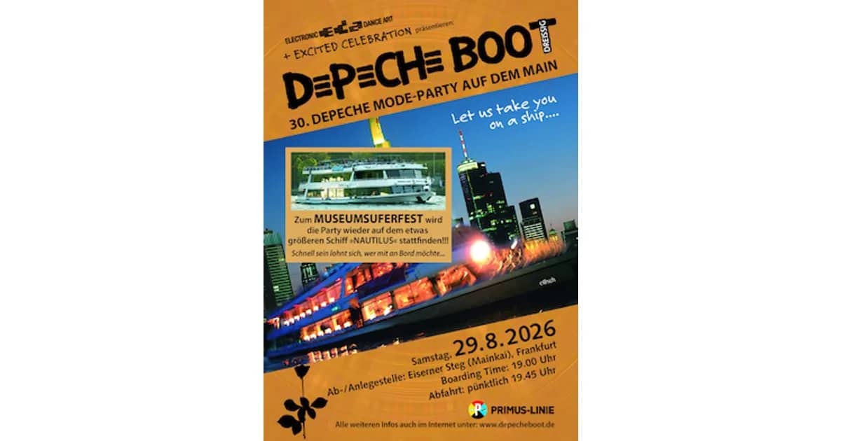 DepecheBoot - Jubiläumsboot zum Museumsuferfest