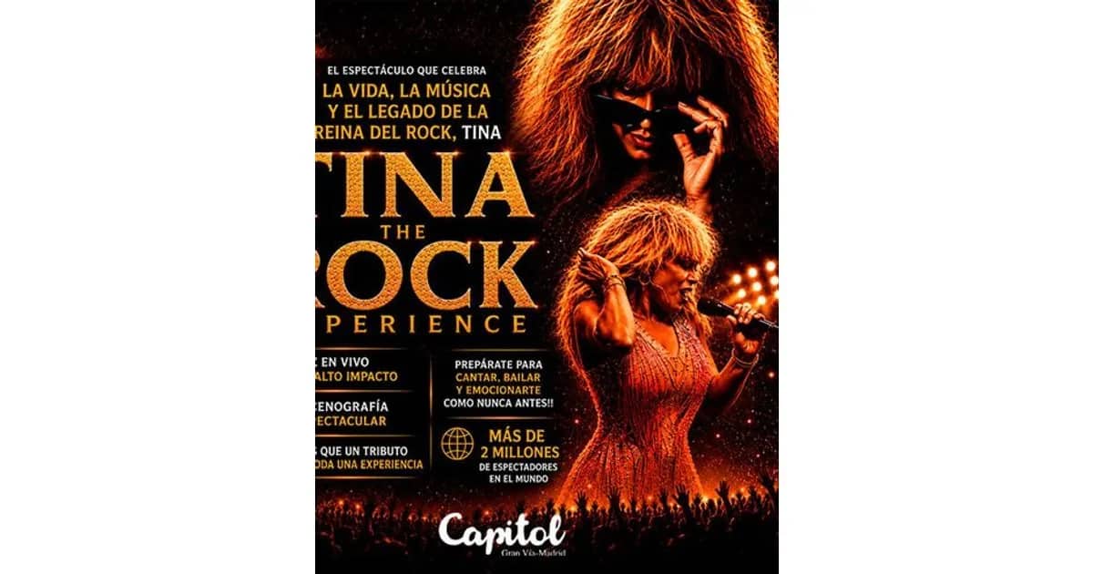Tina The Rock Show Experience event poster
