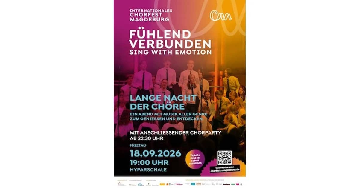 Internationales Chorfest Magdeburg 2026 - Lange Nacht der Chöre in der Hyparschale