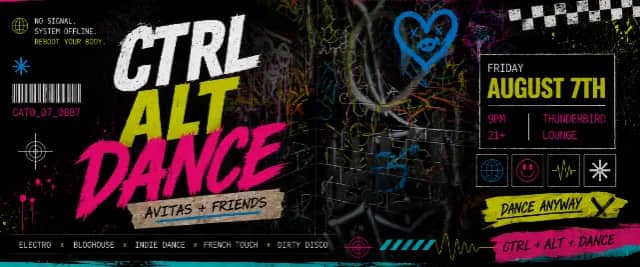 CTRL + Alt + Dance event poster
